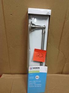 lot 22 image: Sage 18 in. Towel Bar in Spot Resist Brushed Nickel  in good condition