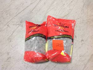 lot 28 image: Lot of 2 BAGS (20 POUNDS) DRAGON FIRE LAVA PEBBLES-FOR FIRE PITSLANDSCAPING not used