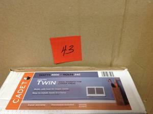 lot 43 image: Cadet Com-Pak Twin 4,000-Watt 240-Volt Fan-Forced In-Wall Electric Heater in White  in good condition