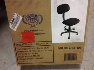 lot 50 image: Black Task Chair by HODEDAH not used