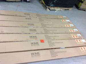 lot 54 image: Lot of 6 Home Decorators Collection Marquette Bed, Queen, Antique Brass missing parts