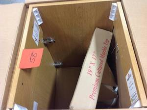 lot 58 image: VANITY COMBO COLLECTION BATH VANITY AND TOP 18 IN WIDE X 16 IN DEEP X 31 IN HIGH open box