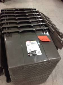lot 63 image: 12 Gal. Tough Storage Tote in Black  in good condition