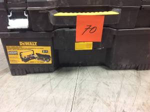 lot 70 image: DEWALT 24 in. 2-in-1 Tote with Removable Power Tool Case PLEASE SEE PHOTO MISSING LATCH