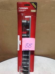 lot 88 image: Husky 12 in. Drive Standard Metric Impact Socket Set (11-Piece) MISSING PCS