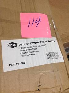 lot 114 image: EZ-FLO 20 in. x 25 in. Steel Return Filter Grille  in good condition