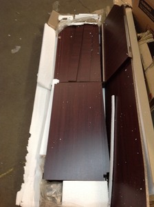 lot 401 image: 2-Door Mahogany Armoire with Shelves by  HODEDAH in good conditions
