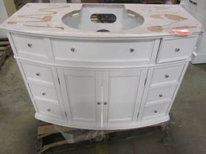 lot 47 image: Home Decorators Collection Hampton Harbor 45 in. W x 22 in. D Bath Vanity in White - Cabinet Only - BF-23148-WH
