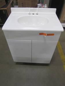 lot 51 image: Glacier Bay 24-12 in. W Vanity in White with Vanity Top in White NE2416P2-F