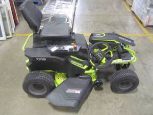 lot 53 image: Ryobi 38 in. Battery Electric Riding Lawn Mower RY48110
