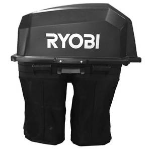 lot 205 image: Ryobi 38 in. 2-Bin Soft Bagger ACRM001, specifically designed for the RM480e riding lawnmower.