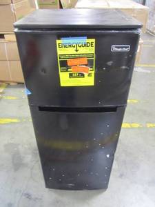 lot 120 image: Magic Chef 4.5 cu. ft. Double Door Mini Fridge in Black HMDR450BE