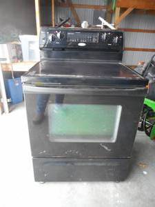 Whirlpool Glass Top Oven and Matching Microwave