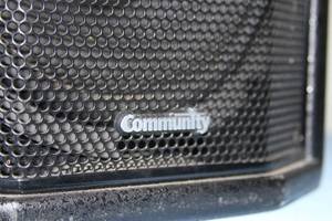 lot 6 image: Community Professional Two-Way Full-Range Bass-Reflex Mini Loudspeaker Speaker System & Mount