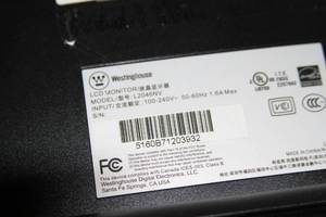 lot 14 image: Westinghouse 20.1 LCD Computer Monitor HD-Capable & 1400x1050 Resolution