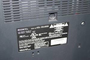 lot 53 image: Sony Bravia 32 L-Class LCD TV  Display  Monitor with Stand & Remote Control