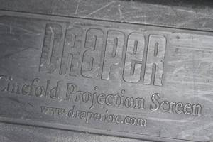 lot 60 image: Large Draper Cinefold 10.5 x 14 Portable Folding Video Projection Projector Screen System with Drapes  Dress Kit & Cases