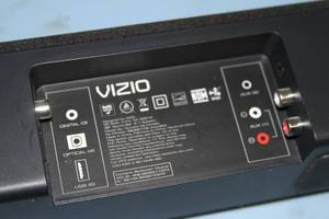 lot 92 image: Vizio 38 38 Inch Bluetooth Capable 2.1 Channel Sound Bar Sounder System with Wireless Subwoofer  Base