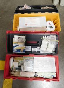 lot 222 image: Two First Aid Kits with Contents