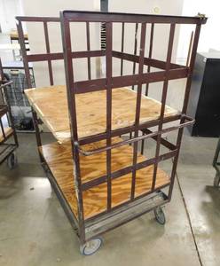 lot 229 image: 1 - Brown Rolling Storage Cart - 38.5(w) x 56(h) x 29.5(d) #2