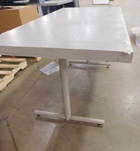 lot 237 image: Grey Commercial Table - 60 x 30 x 29(h)