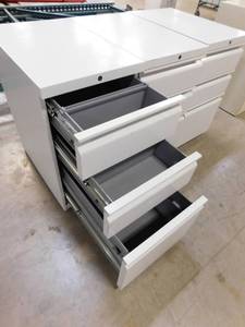 lot 269 image: 3 - Small Rolling File Cabinets - 15(w) x 27(h) x 23(d)