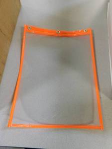 lot 272 image: Orange Job Ticket Holders - 12 x 15, Three Grommets