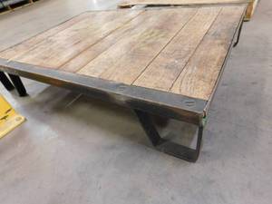 lot 300 image: Vintage Steel Frame Pallet - 38 x 28