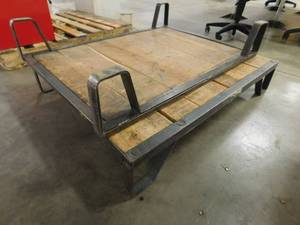 lot 317 image: 2 - Vintage Steel Framed Pallets #2