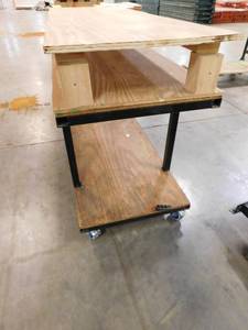 lot 327 image: Custom Made Utility Cart - 8 x 40 x 24