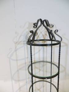 Round Black Display Shelf
