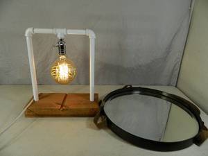 lot 18 image: Cool Lamp and Heavy Mirror