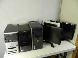 lot 91 image: Assorted Computers and Monitors