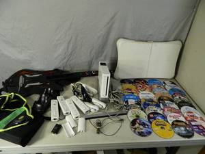 lot 99 image: Nintendo Wii System, Games, Balance Board, Etc