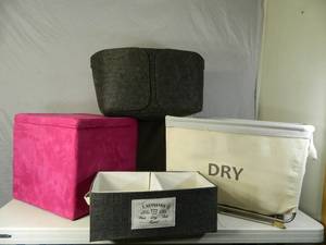 lot 122 image: Ottoman and Baskets