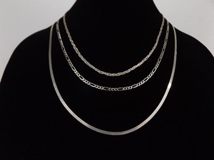 3 Different .925 Sterling Silver Necklaces