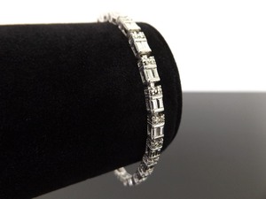 .925 Sterling Silver Diamond Accented Bracelet