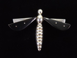 .925 Sterling Silver Large Dragonfly Brooch