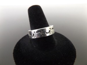 .925 Sterling Silver Footprint Ring Size 10
