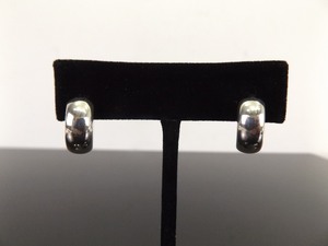 .925 Sterling Silver Hinged Hoop Post Clip Earrings