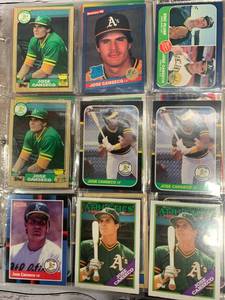 lot 1 image: Large Binder Full of 1980s & 90s Rookies Stars Baseball Cards