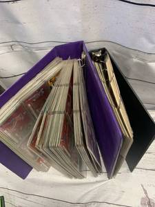 lot 4 image: 2 Binders with 1992 Fleer Baseball & 1991 Basketball Cards wStars