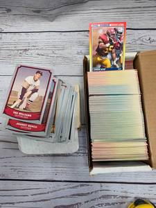 lot 13 image: Box of 1990 Score Football & 1988 Baseball Cards