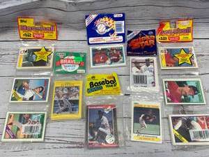 lot 32 image: Unopened Packs of Baseball Cards from 80s & 90s