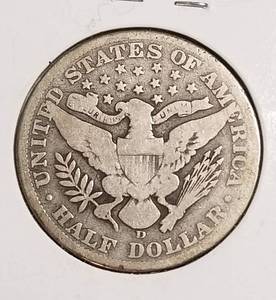 1906-D BARBER SILVER HALF DOLLAR
