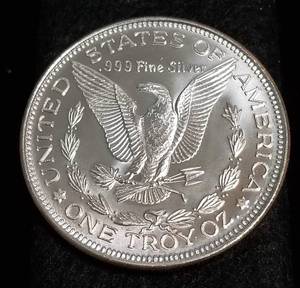 1 TROY OZ. .999 FINE SILVER MORGAN DOLLAR DESIGN