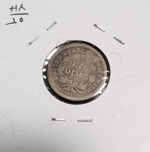 1839 NO DRAPERY SEATED LIBERTY DIME