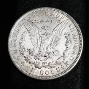 1921 MORGAN SILVER DOLLAR AU CLEANED