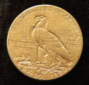 1914 US $2.50 GOLD INDIAN XF