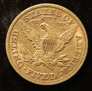 1878 US $5 GOLD LIBERTY AU